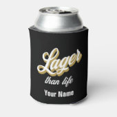 Eigen naam Lager dan leven Bierflesje Kooler Blikjeskoeler (Blikje Achterkant)