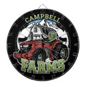 Eigen naam Landenmerk Boerderij Barn Tractor Farme Dartbord (Voorkant)