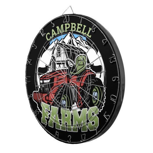 Eigen naam Landenmerk Boerderij Barn Tractor Farme Dartbord (Voorkant Rechts)
