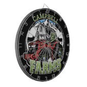 Eigen naam Landenmerk Boerderij Barn Tractor Farme Dartbord (Voorkant Links)