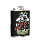 Eigen naam Landenmerk Boerderij Barn Tractor Farme Heupfles (Rechts)