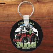 Eigen naam Landenmerk Boerderij Barn Tractor Farme Sleutelhanger (Voorkant)