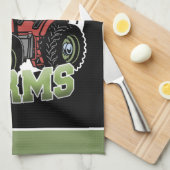 Eigen naam Landenmerk Boerderij Barn Tractor Farme Theedoek (Quarter Fold)