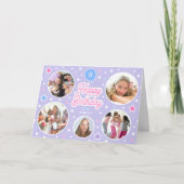 Eigen naam Leeftijd Foto Collage Birthday Star Paa Kaart (Voorkant)