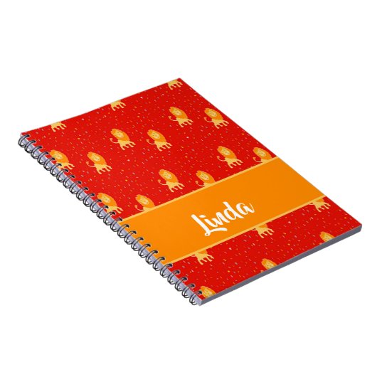 Eigen naam leeuwen rood notitieboek (Rechterzijde)