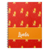 Eigen naam leeuwen rood notitieboek (Voorkant)