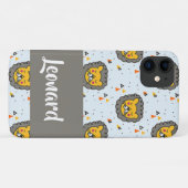 Eigen naam leeuwenkop blauw Case-Mate iPhone case (Achterkant (horizontaal))