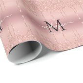 Eigen naam, Letter Roos Gold Wrapping Paper Cadeaupapier (Rol Hoek)