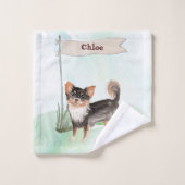 Eigen naam Long Hazard Chihuahua Pet Dog Bad Handdoek (Wasdoekje)
