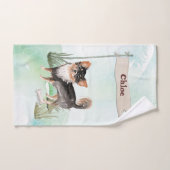 Eigen naam Long Hazard Chihuahua Pet Dog Bad Handdoek (Handdoek)