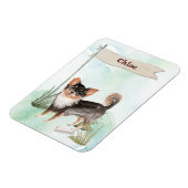 Eigen naam Long Hazard Chihuahua Pet Dog Magneet (Linkerzijde)