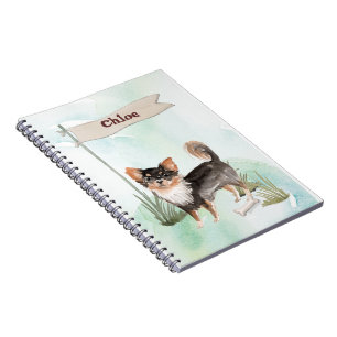 Eigen naam Long Hazard Chihuahua Pet Dog Notitieboek
