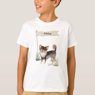 Eigen naam Long Hazard Chihuahua Pet Dog T-shirt