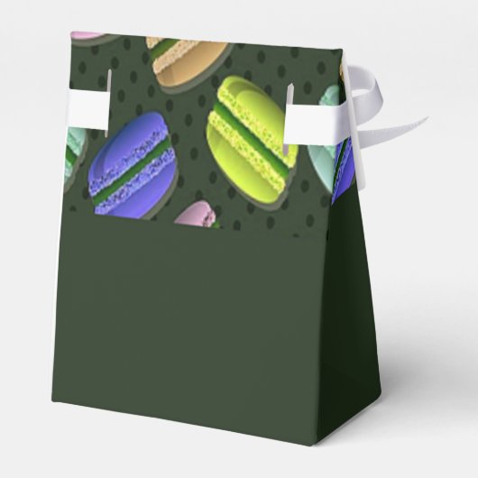 Eigen naam macaron patroon bedankdoosjes (Achterkant)