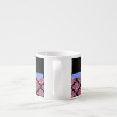 Eigen naam maffia roze glitter maroccan blue bow espresso kop (Achterkant)