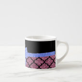 Eigen naam maffia roze glitter maroccan blue bow espresso kop (Rechts)