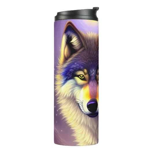 Eigen naam Majesteit de Wolf Thermosbeker (Gedraaid links)