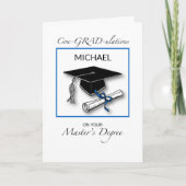 Eigen naam Man  Afstuderen Blauw Kaart (Voorkant)