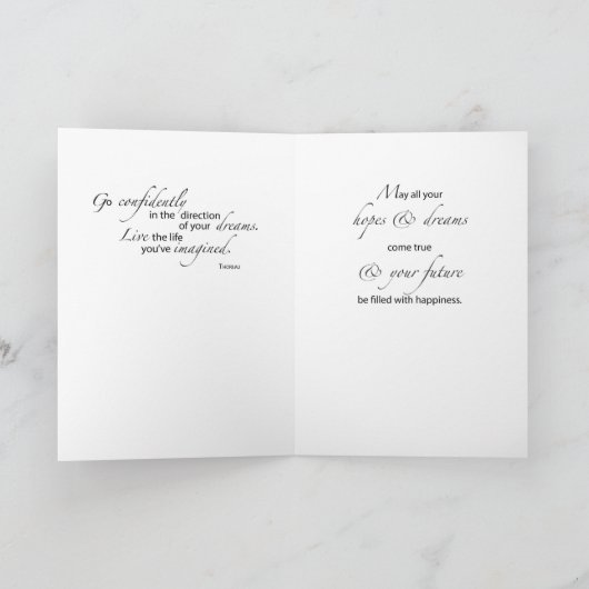 Eigen naam Man  Afstuderen Blauw Kaart (Binnen)