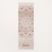 Eigen naam Mandala Om Roos Gold Glitter Exercise Yogamat (Voorkant)