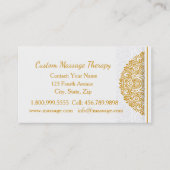 Eigen naam Massage Therapy Gold Mandala Business Visitekaartje (Voorkant)