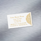 Eigen naam Massage Therapy Gold Mandala Magnetisch Visitekaartje (Voorbeeld)