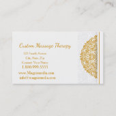Eigen naam Massage Therapy Gold Mandala Visitekaartje (Voorkant)