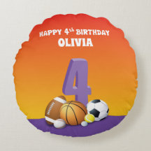 Eigen naam meisje met 4e verjaardag zondagssport