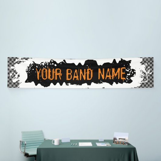 Eigen naam Merch Rock Show Punk Gigfestival Spandoek (Beurs)