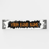 Eigen naam Merch Rock Show Punk Gigfestival Spandoek (Horizontaal)