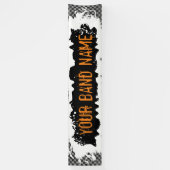 Eigen naam Merch Rock Show Punk Gigfestival Spandoek (Verticaal)