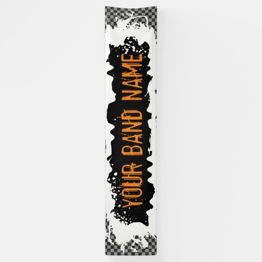 Eigen naam Merch Rock Show Punk Gigfestival Spandoek (Verticaal)