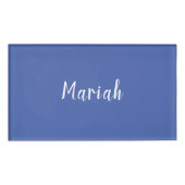 Eigen naam Minimalist Plain Calligrafie Script Bla Naambadge (Voorkant)