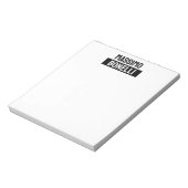 Eigen naam minimalistisch modern sober zwart wit notitieblok (Linkerzijde)