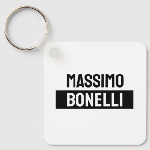 Eigen naam minimalistisch modern sober zwart wit sleutelhanger
