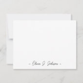 Eigen naam Minimalistisch whiteprefbriefkaart Notitiekaartje (Voorkant)