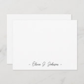 Eigen naam Minimalistisch whiteprefbriefkaart Notitiekaartje (Voorkant / Achterkant)