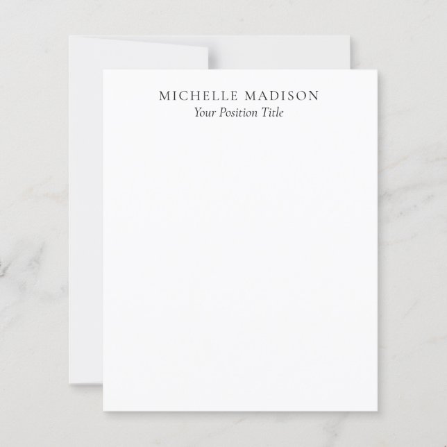 Eigen Naam Mode Trendy Minimalistisch Professionee (Voorkant)