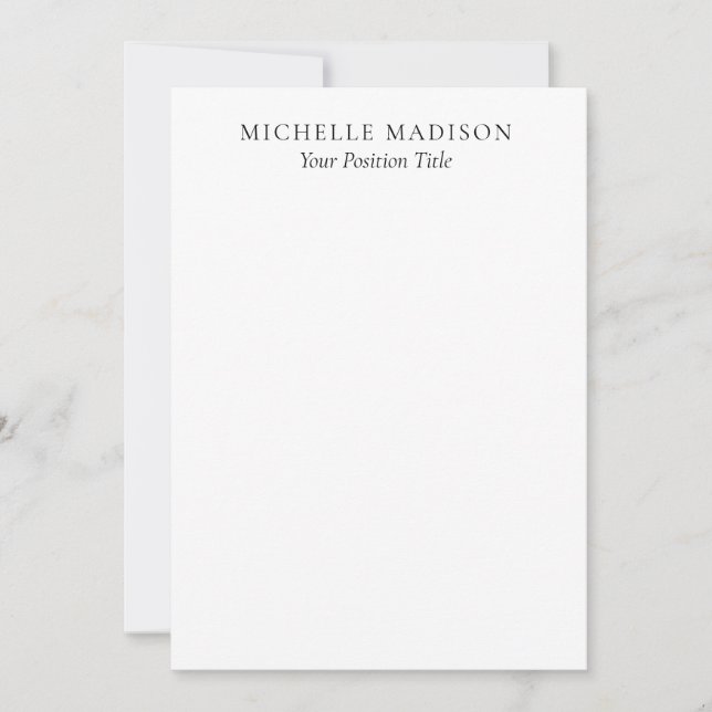 Eigen Naam Mode Trendy Minimalistische Professione (Voorkant)
