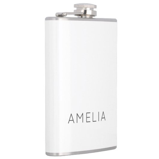 Eigen naam Modern Minimalist Professional Plain Heupfles (Rechts)