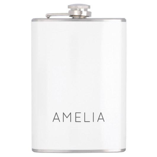 Eigen naam Modern Minimalist Professional Plain Heupfles (Voorkant)