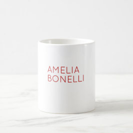 Eigen naam Modern Minimalist Professional Plain Koffiemok