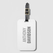 Eigen Naam Modern Minimalistisch Elegant Professio Bagagelabel (Voorkant (verticaal))