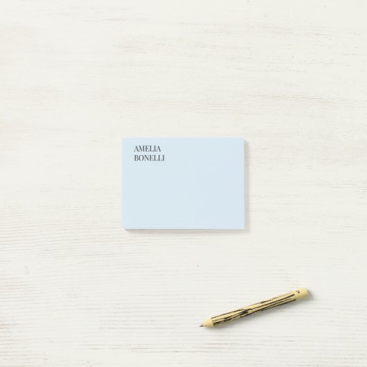 Eigen Naam Modern Minimalistisch Professioneel Bla Post-it® Notes (Op bureau)