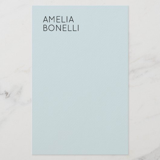 Eigen Naam Modern Minimalistisch Professioneel Een Briefpapier (Voorkant)