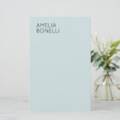 Eigen Naam Modern Minimalistisch Professioneel Een Briefpapier (Staand voorkant)