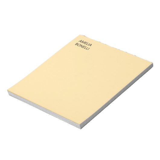 Eigen naam modern minimalistisch professioneel eff notitieblok (Linkerzijde)