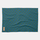 Eigen naam monogram diamanten marineblauw groene c theedoek (Horizontaal)