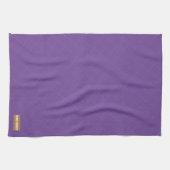 Eigen naam monogram diamanten paars stijlvol schat theedoek (Horizontaal)