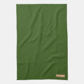 Eigen naam monogram diamanten stijlvol groen schat theedoek (Verticaal)